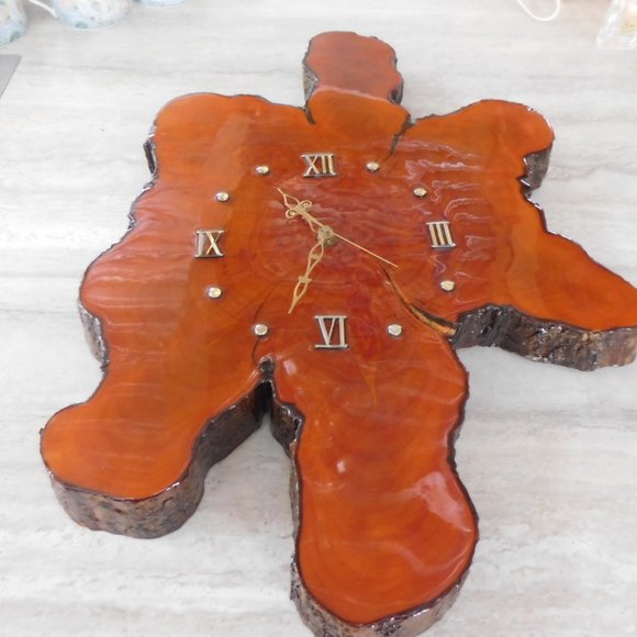 Horloge mural bois vintage 1980 - Picture 1 of 3